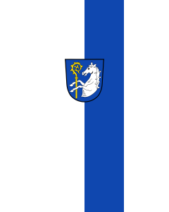 Vertical Hanging Beam Flag: Rudelzhausen | portrait flag | 6m² | 64sqft | 400x150cm | 13x5ft