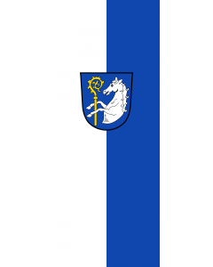 Vertical Hanging Beam Flag: Rudelzhausen |  portrait flag | 3.5m² | 38sqft | 300x120cm | 10x4ft 