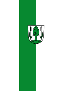 Vertical Hanging Swivel Crossbar Banner Flag: Hallbergmoos |  portrait flag | 6m² | 64sqft | 400x150cm | 13x5ft 