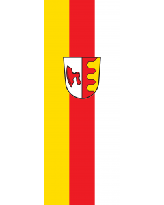 Vertical Hanging Swivel Crossbar Banner Flag: Hohenkammer |  portrait flag | 6m² | 64sqft | 400x150cm | 13x5ft 