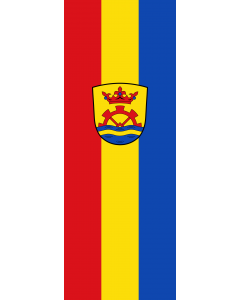 Vertical Hanging Swivel Crossbar Banner Flag: Marzling |  portrait flag | 6m² | 64sqft | 400x150cm | 13x5ft 