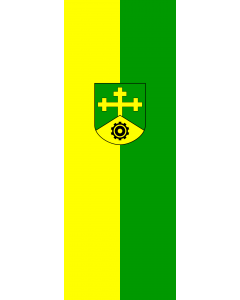 Vertical Hanging Swivel Crossbar Banner Flag: Neufahrn b.Freising |  portrait flag | 6m² | 64sqft | 400x150cm | 13x5ft 