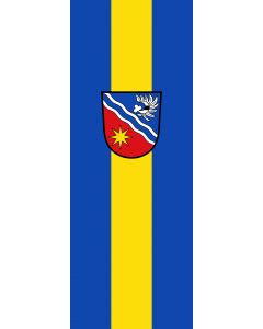 Vertical Hanging Swivel Crossbar Banner Flag: Egenhofen |  portrait flag | 6m² | 64sqft | 400x150cm | 13x5ft 