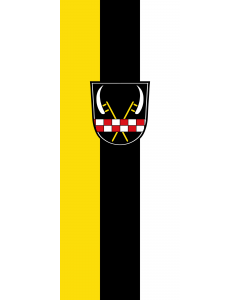 Vertical Hanging Beam Flag: Emmering |  portrait flag | 3.5m² | 38sqft | 300x120cm | 10x4ft 