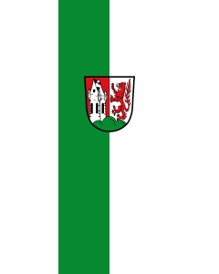 Vertical Hanging Beam Flag: Germering, GKSt |  portrait flag | 6m² | 64sqft | 400x150cm | 13x5ft 