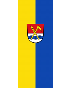 Vertical Hanging Beam Flag: Grafrath |  portrait flag | 3.5m² | 38sqft | 300x120cm | 10x4ft 