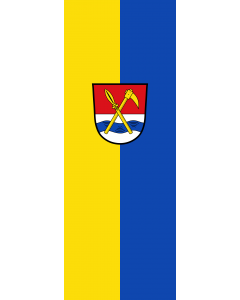 Vertical Hanging Swivel Crossbar Banner Flag: Grafrath |  portrait flag | 6m² | 64sqft | 400x150cm | 13x5ft 
