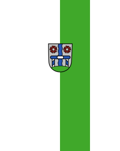 Flag: Gröbenzell |  portrait flag | 3.5m² | 38sqft | 300x120cm | 10x4ft 