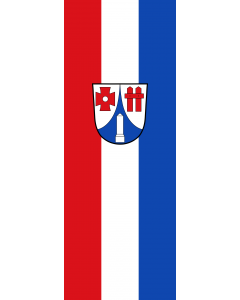Vertical Hanging Swivel Crossbar Banner Flag: Hattenhofen |  portrait flag | 6m² | 64sqft | 400x150cm | 13x5ft 