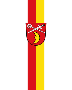 Vertical Hanging Swivel Crossbar Banner Flag: Jesenwang |  portrait flag | 6m² | 64sqft | 400x150cm | 13x5ft 