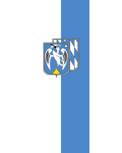 Flag: Kottgeisering |  portrait flag | 6m² | 64sqft | 400x150cm | 13x5ft 