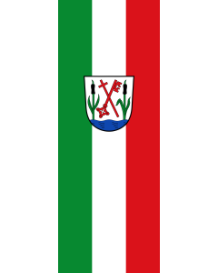 Vertical Hanging Beam Flag: Moorenweis | portrait flag | 6m² | 64sqft | 400x150cm | 13x5ft