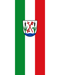 Vertical Hanging Beam Flag: Moorenweis |  portrait flag | 3.5m² | 38sqft | 300x120cm | 10x4ft 