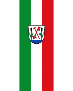 Vertical Hanging Swivel Crossbar Banner Flag: Moorenweis |  portrait flag | 6m² | 64sqft | 400x150cm | 13x5ft 