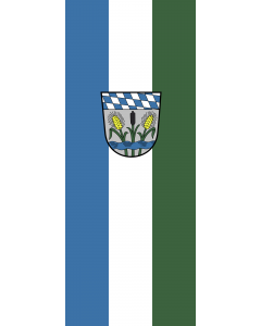 Vertical Hanging Beam Flag: Olching, St |  portrait flag | 3.5m² | 38sqft | 300x120cm | 10x4ft 