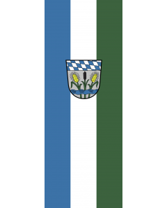 Vertical Hanging Swivel Crossbar Banner Flag: Olching, St |  portrait flag | 6m² | 64sqft | 400x150cm | 13x5ft 