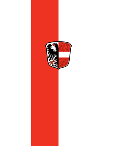 Vertical Hanging Beam Flag: Garmisch-Partenkirchen, M | portrait flag | 6m² | 64sqft | 400x150cm | 13x5ft
