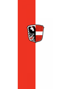 Vertical Hanging Beam Flag: Garmisch-Partenkirchen, M |  portrait flag | 3.5m² | 38sqft | 300x120cm | 10x4ft 