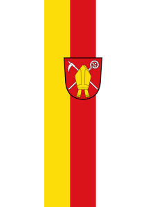 Vertical Hanging Swivel Crossbar Banner Flag: Krün | portrait flag | 6m² | 64sqft | 400x150cm | 13x5ft