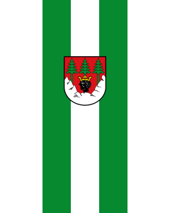Vertical Hanging Swivel Crossbar Banner Flag: Mittenwald, M | portrait flag | 3.5m² | 38sqft | 300x120cm | 10x4ft