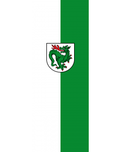 Vertical Hanging Beam Flag: Murnau a.Staffelsee, M |  portrait flag | 6m² | 64sqft | 400x150cm | 13x5ft 