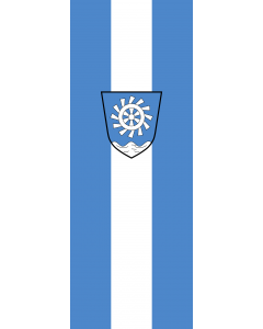 Vertical Hanging Swivel Crossbar Banner Flag: Oberau |  portrait flag | 6m² | 64sqft | 400x150cm | 13x5ft 