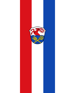 Vertical Hanging Beam Flag: Riegsee | portrait flag | 6m² | 64sqft | 400x150cm | 13x5ft