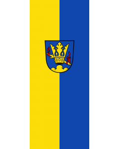 Vertical Hanging Beam Flag: Spatzenhausen |  portrait flag | 3.5m² | 38sqft | 300x120cm | 10x4ft 