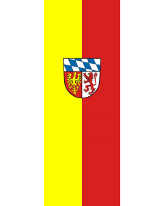 Vertical Hanging Swivel Crossbar Banner Flag: Landsberg am Lech (Kreis) |  portrait flag | 6m² | 64sqft | 400x150cm | 13x5ft 