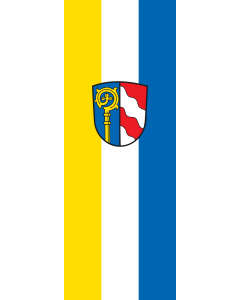 Vertical Hanging Swivel Crossbar Banner Flag: Eching am Ammersee |  portrait flag | 6m² | 64sqft | 400x150cm | 13x5ft 