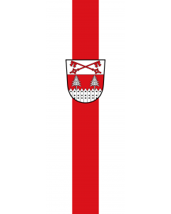 Vertical Hanging Swivel Crossbar Banner Flag: Hofstetten |  portrait flag | 6m² | 64sqft | 400x150cm | 13x5ft 