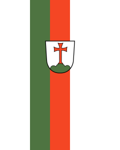 Vertical Hanging Swivel Crossbar Banner Flag: Landsberg am Lech, GKSt | portrait flag | 3.5m² | 38sqft | 300x120cm | 10x4ft
