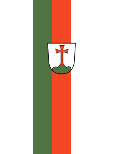 Vertical Hanging Swivel Crossbar Banner Flag: Landsberg am Lech, GKSt | portrait flag | 6m² | 64sqft | 400x150cm | 13x5ft