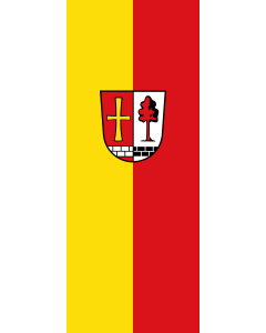 Vertical Hanging Swivel Crossbar Banner Flag: Obermeitingen | portrait flag | 3.5m² | 38sqft | 300x120cm | 10x4ft