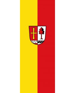 Vertical Hanging Swivel Crossbar Banner Flag: Obermeitingen |  portrait flag | 6m² | 64sqft | 400x150cm | 13x5ft 