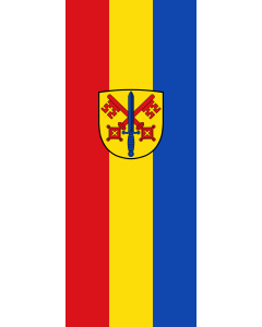 Vertical Hanging Beam Flag: Penzing | portrait flag | 3.5m² | 38sqft | 300x120cm | 10x4ft