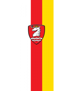 Vertical Hanging Swivel Crossbar Banner Flag: Schondorf am Ammersee |  portrait flag | 6m² | 64sqft | 400x150cm | 13x5ft 