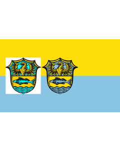Flagge: Large Utting am Ammersee  |  Querformat Fahne | 1.35m² | 90x150cm 