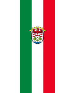 Vertical Hanging Swivel Crossbar Banner Flag: Miesbach (Kreis) |  portrait flag | 6m² | 64sqft | 400x150cm | 13x5ft 