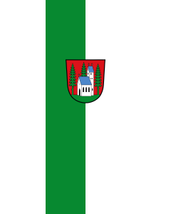 Bandera de Bandera vertical con potencia Holzkirchen, M | bandera vertical | 6m² | 400x150cm
