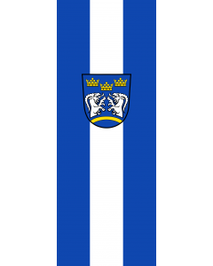 Vertical Hanging Swivel Crossbar Banner Flag: Otterfing |  portrait flag | 6m² | 64sqft | 400x150cm | 13x5ft 