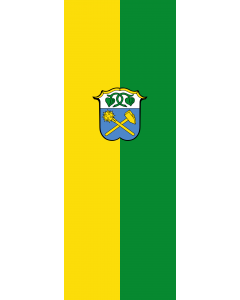 Vertical Hanging Swivel Crossbar Banner Flag: Waakirchen |  portrait flag | 6m² | 64sqft | 400x150cm | 13x5ft 