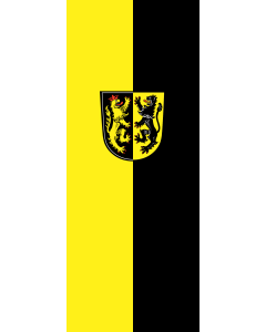 Flagge:  Mühldorf a.Inn (Kreis)  |  Hochformat Fahne | 3.5m² | 300x120cm 