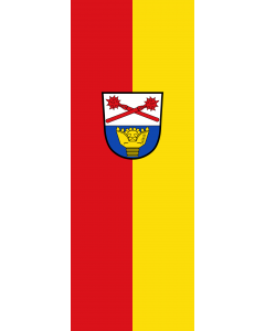Vertical Hanging Swivel Crossbar Banner Flag: Ampfing |  portrait flag | 6m² | 64sqft | 400x150cm | 13x5ft 