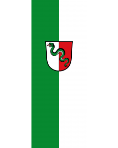Vertical Hanging Swivel Crossbar Banner Flag: Gars a.Inn, M |  portrait flag | 6m² | 64sqft | 400x150cm | 13x5ft 