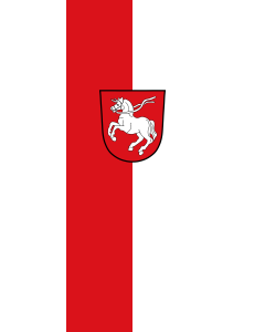 Bandera de Bandera vertical con manga cerrada para potencia Haag i.OB, M | bandera vertical | 3.5m² | 300x120cm