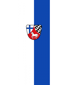Vertical Hanging Swivel Crossbar Banner Flag: Kirchdorf |  portrait flag | 6m² | 64sqft | 400x150cm | 13x5ft 
