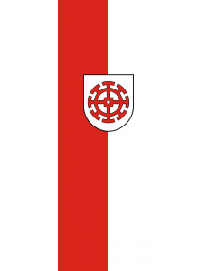 Vertical Hanging Swivel Crossbar Banner Flag: Mühldorf a.Inn, St |  portrait flag | 6m² | 64sqft | 400x150cm | 13x5ft 