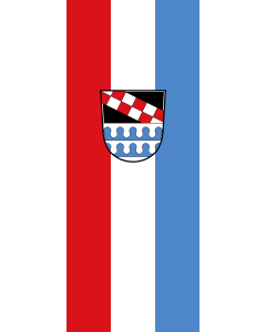 Bandera de Bandera vertical con potencia Niederbergkirchen | bandera vertical | 3.5m² | 300x120cm