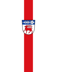 Vertical Hanging Beam Flag: Polling | portrait flag | 6m² | 64sqft | 400x150cm | 13x5ft